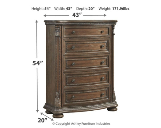 5PCS QUEEN BEDROOM B803B2/B1/46/92-ASH