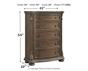 5PCS QUEEN BEDROOM B803B2/B1/46/92-ASH