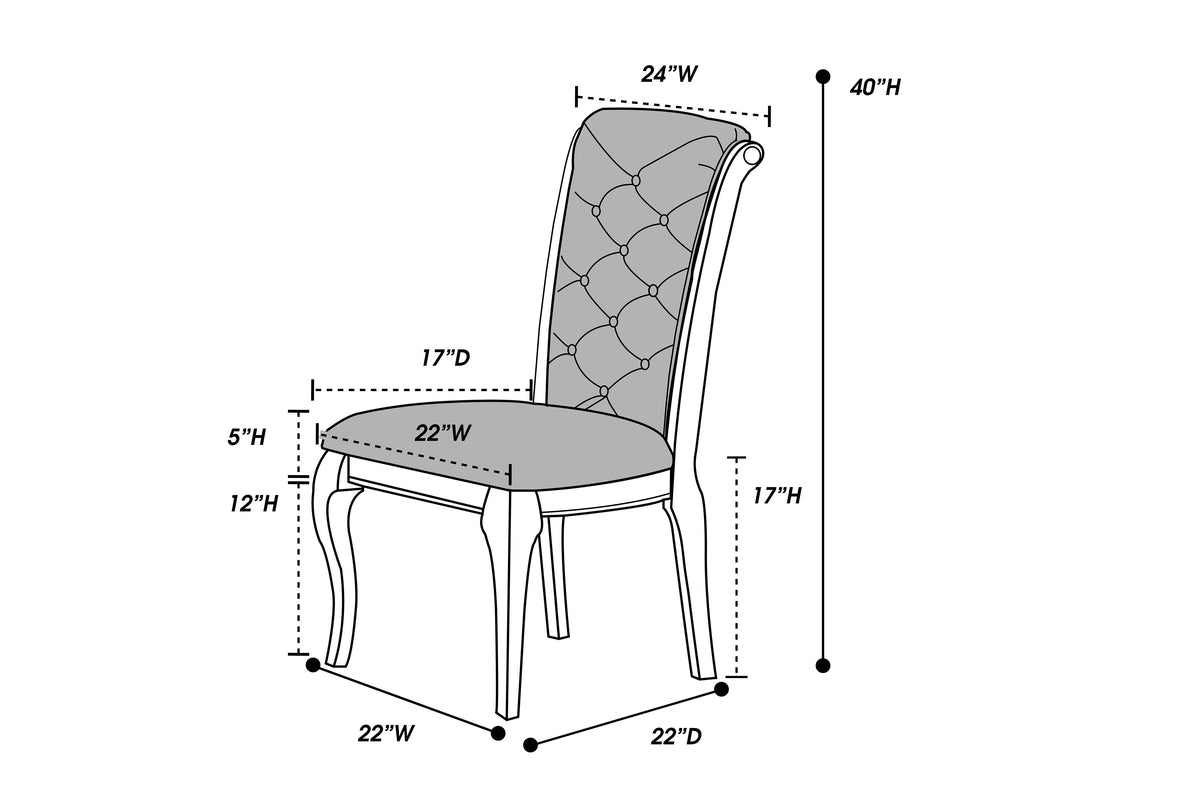 Dining Chair - Silver