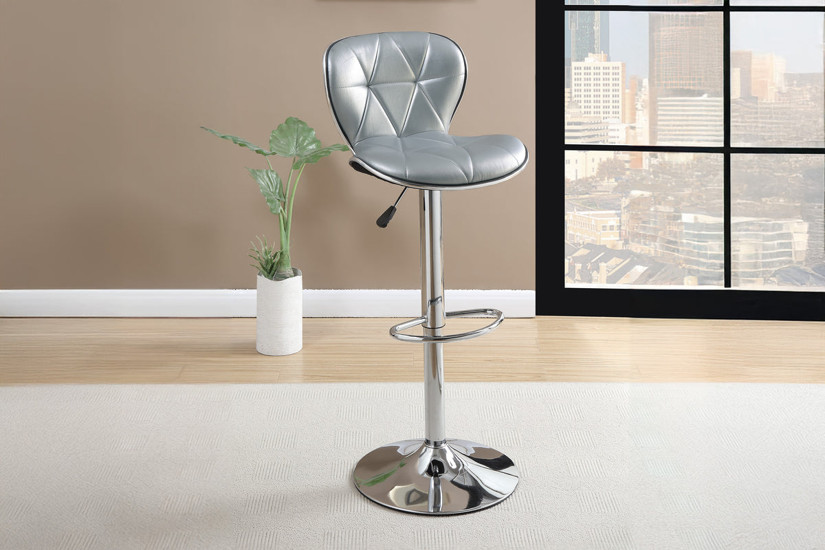 Adjustable Bar Stool - Silver