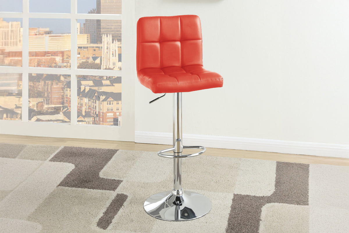 Adjustable Bar Stool - Red