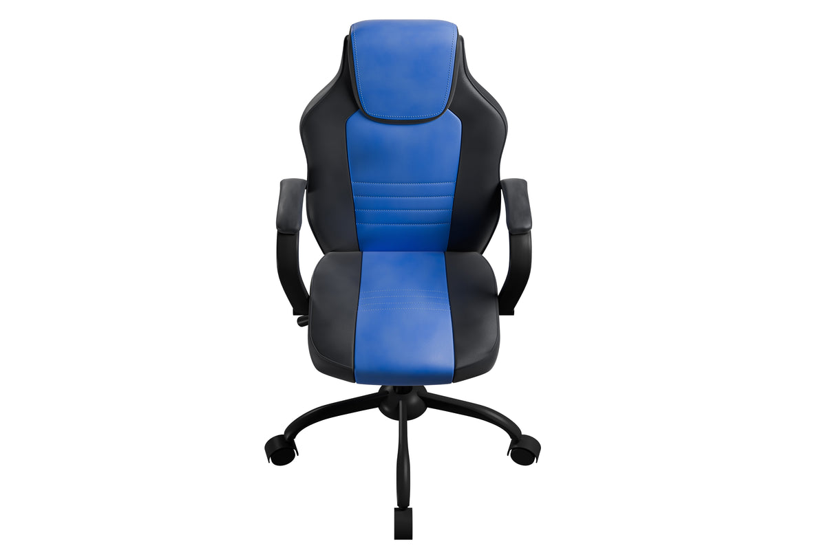 Office Chair/Faux Leather - Black+Blu