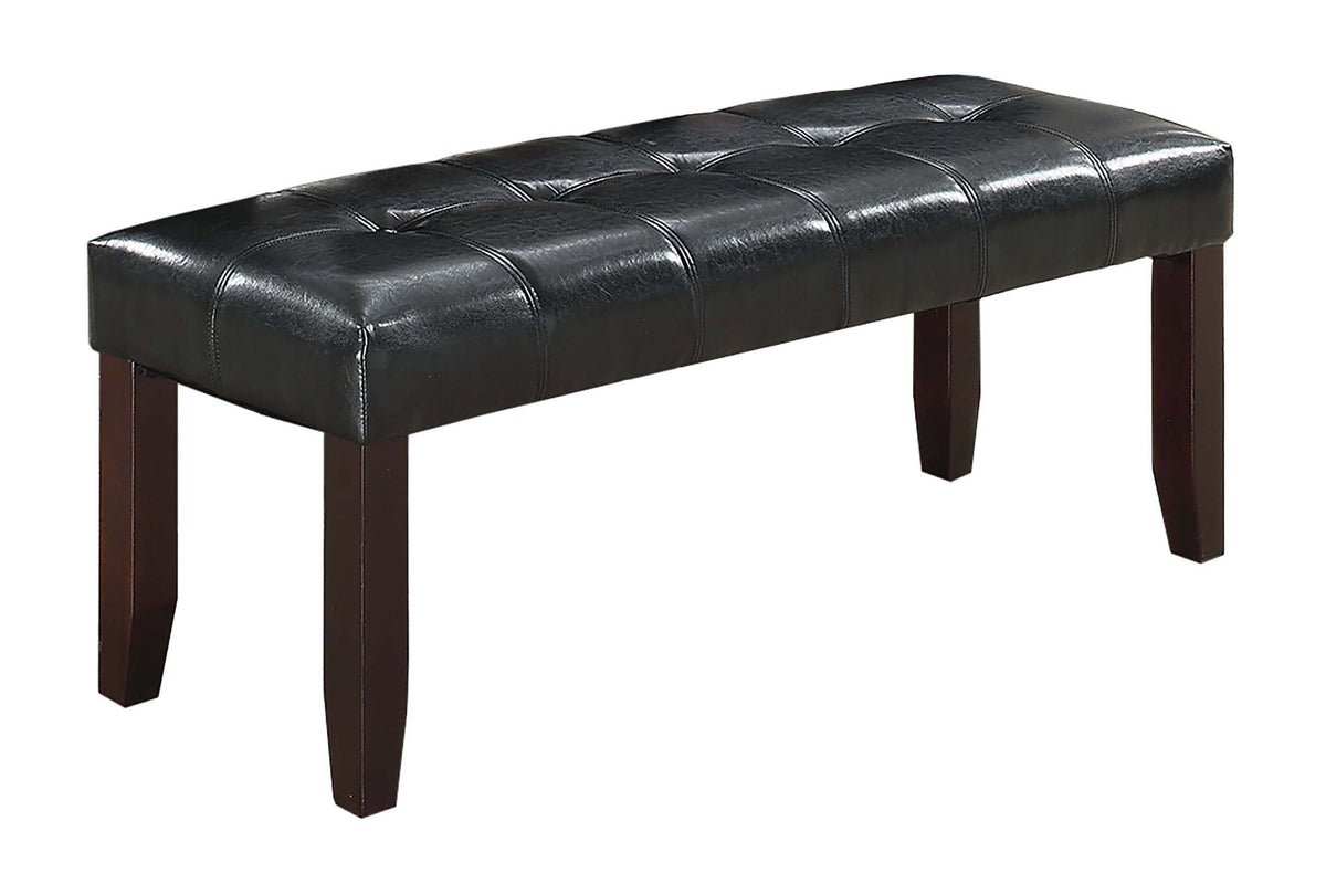 Dining Bench/Black Pu - Espresso