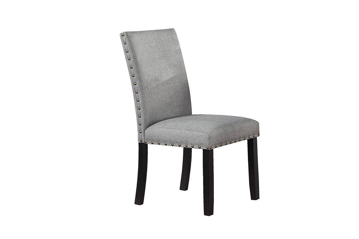 Dining Chair - Grey/Black Silver
