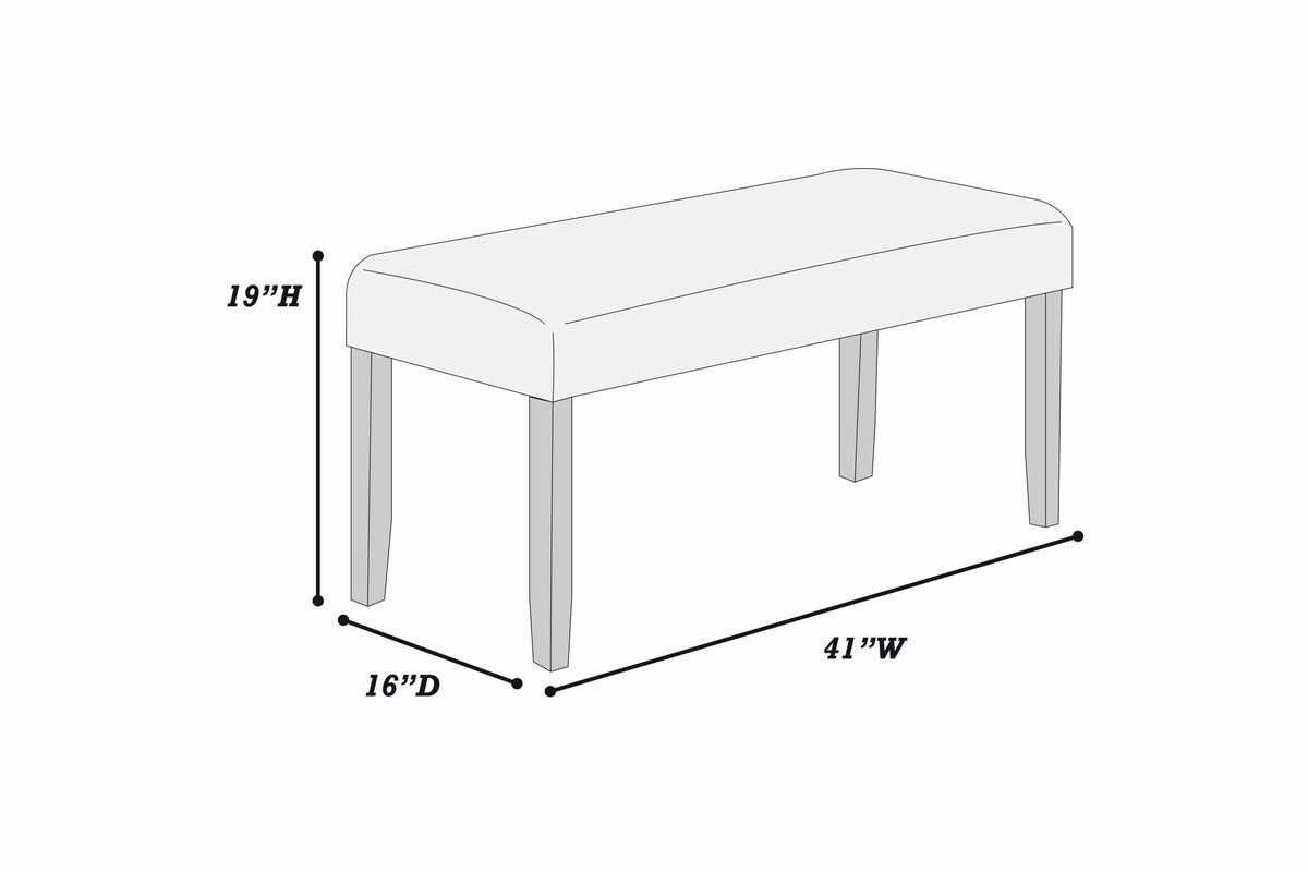 Dining Bench - Charcoal