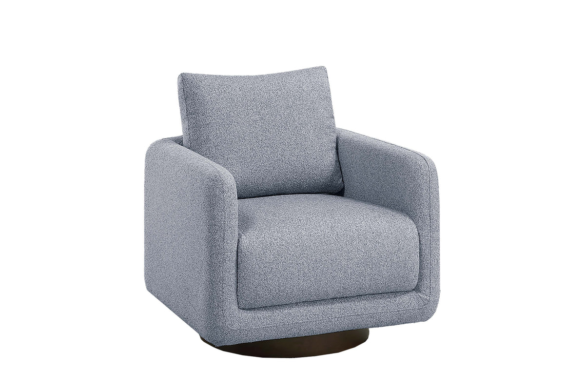 Swivel Chair - Gray Boucle