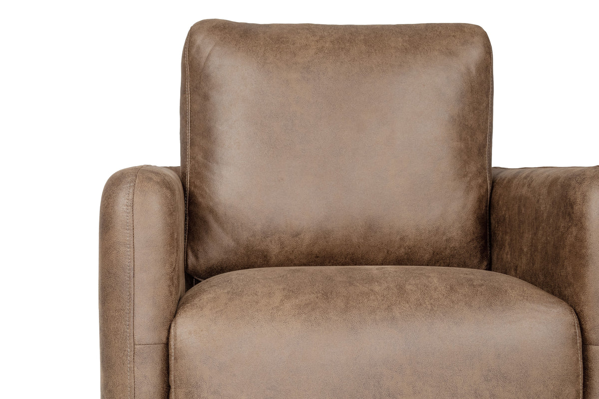 Swivel Chair - Auburn Leather-Like Fabric