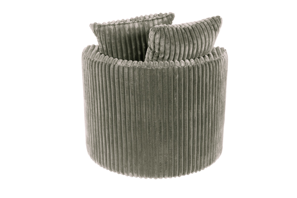 Swivel Chair - Smoke Fur-Like Corduroy