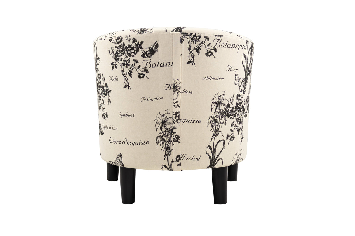 Accent Chair W/ Ottoman - Wording