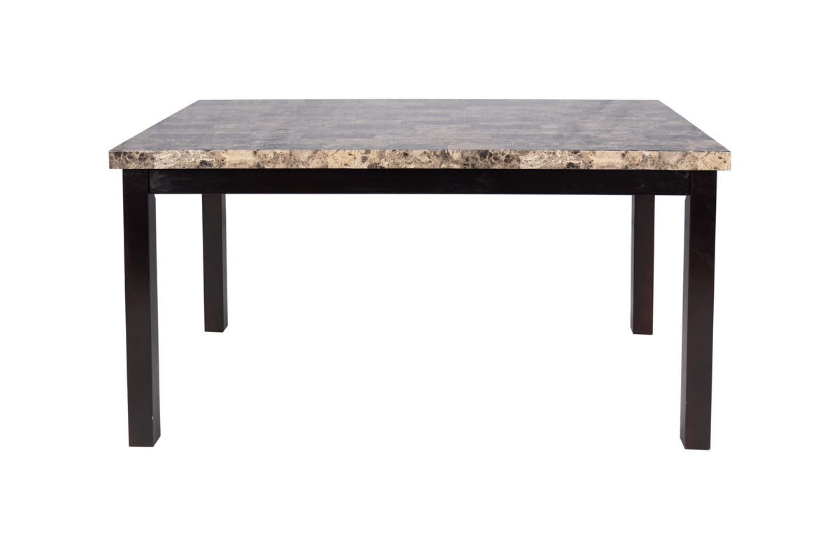 Faux Marble Dining Table 60" X 36" - Espresso