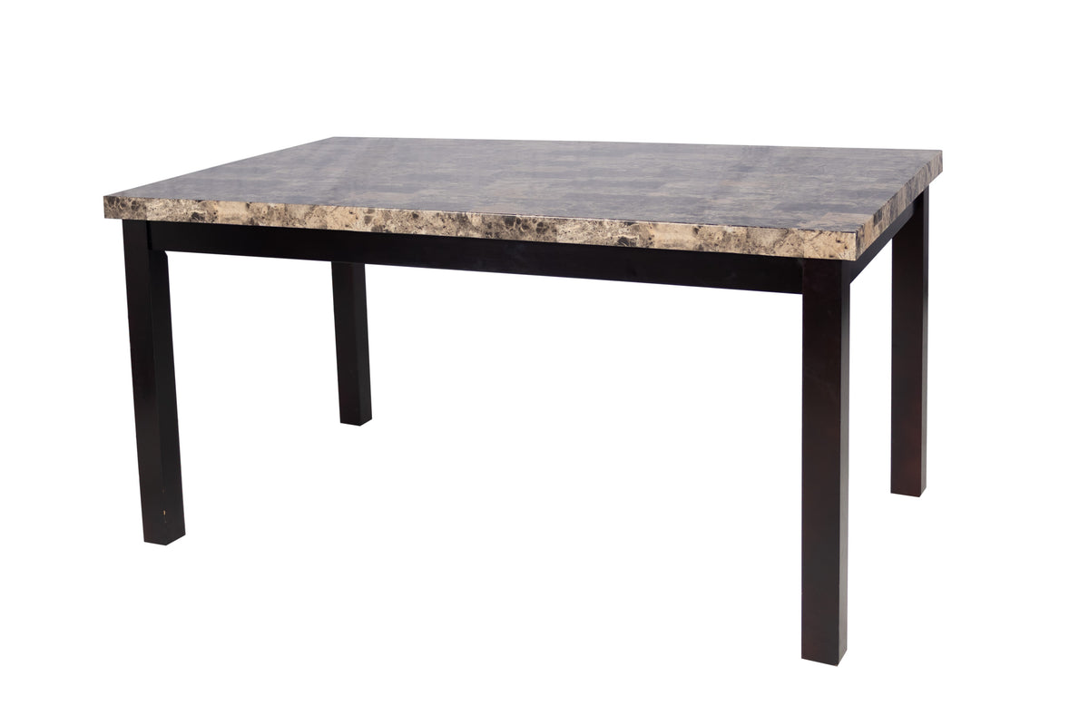 Faux Marble Dining Table 60" X 36" - Espresso