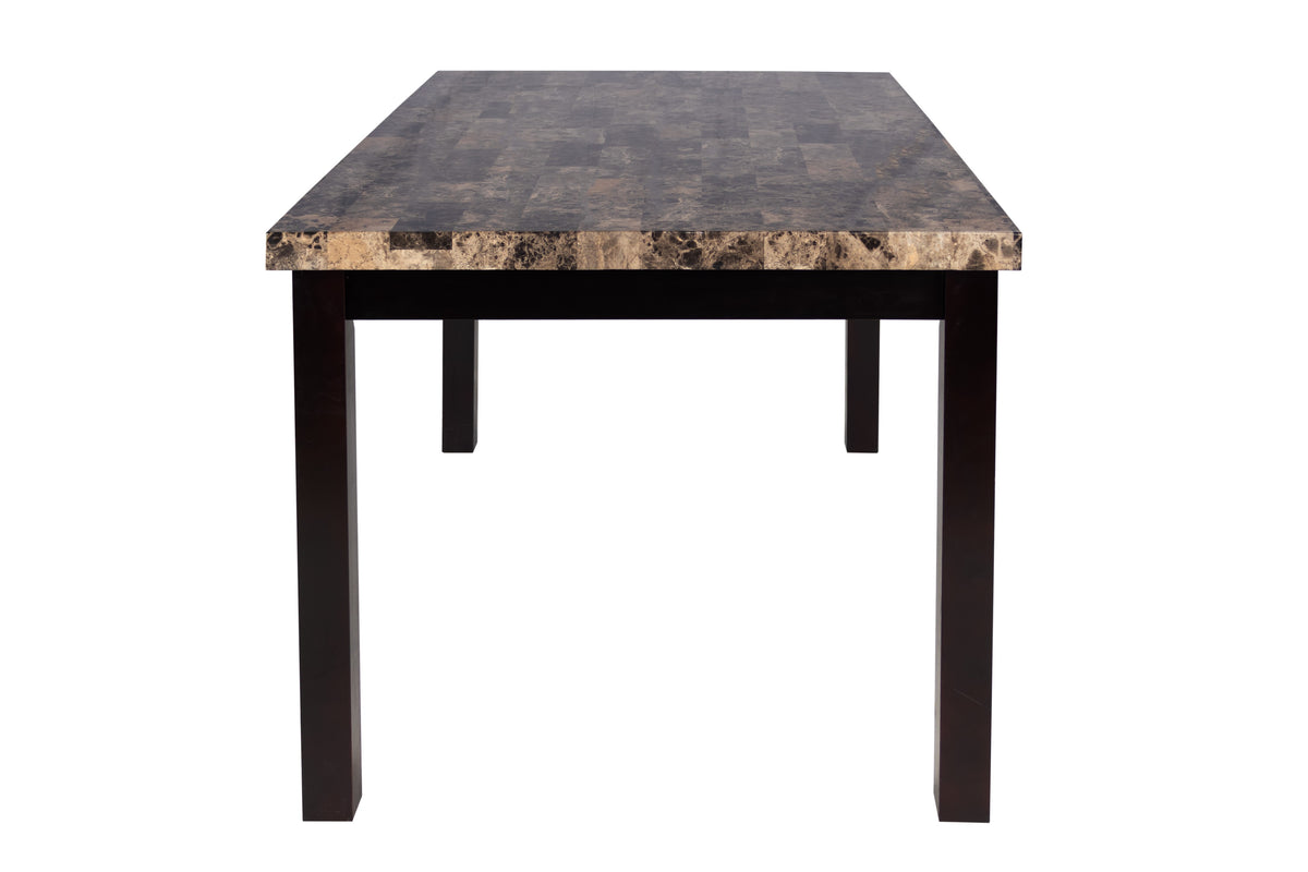 Faux Marble Dining Table 60" X 36" - Espresso