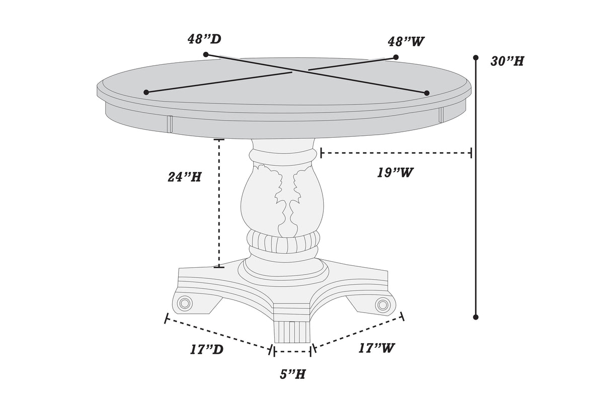 Dining Table Dia 48" - Cherry