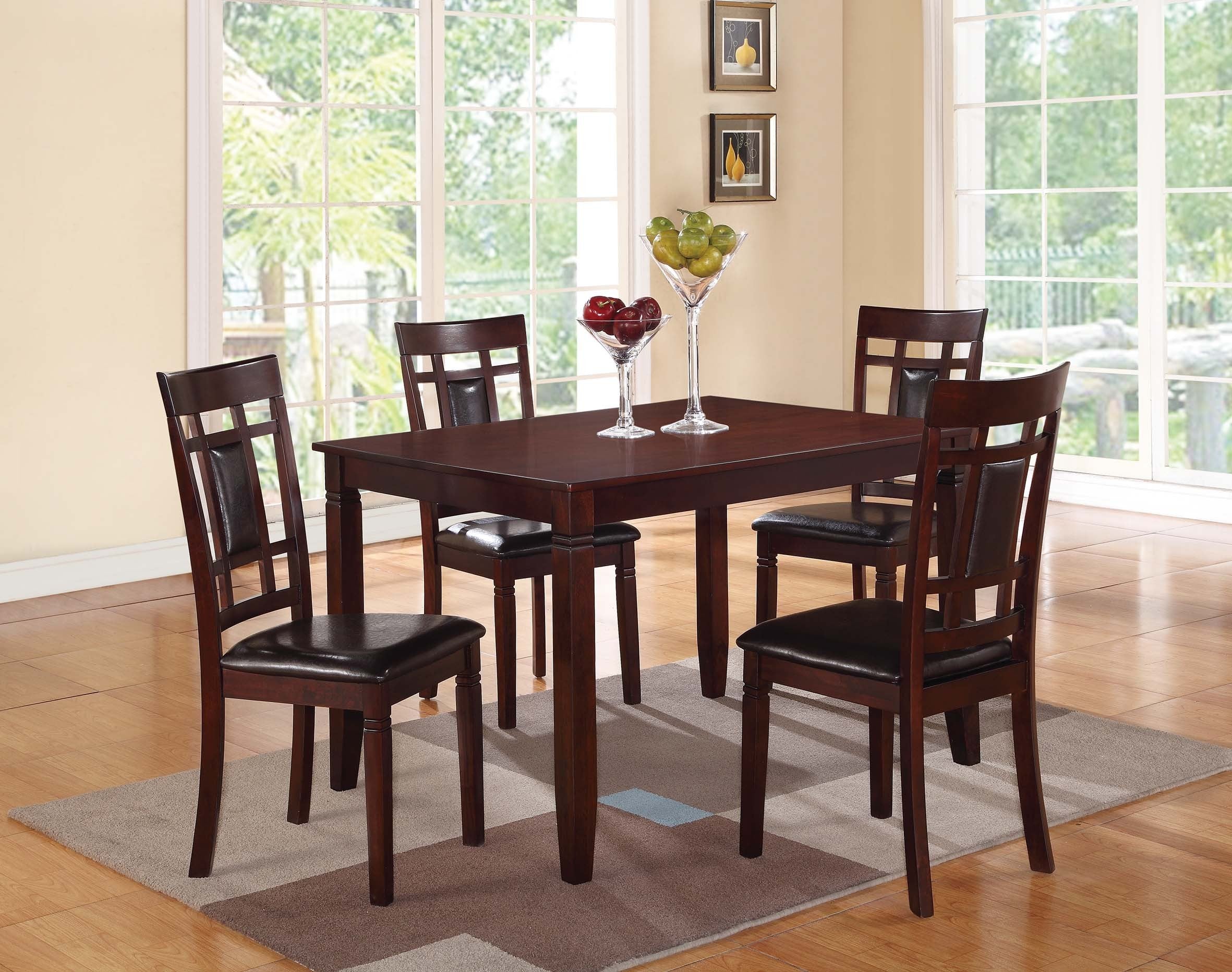 5-Pcs Dining Set - Cherry Finish
