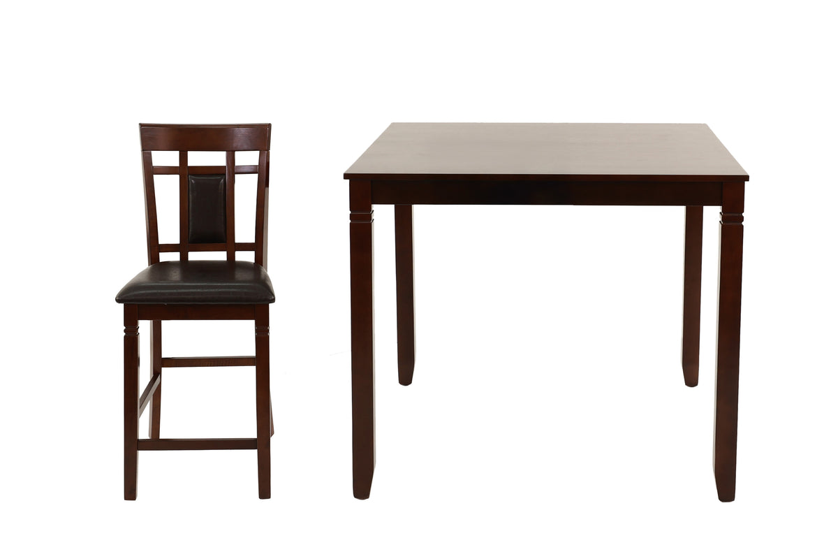 5-Pcs Counter Height Dining Set - Cherry Finish