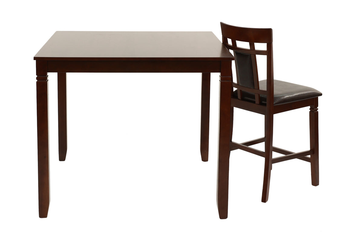 5-Pcs Counter Height Dining Set - Cherry Finish