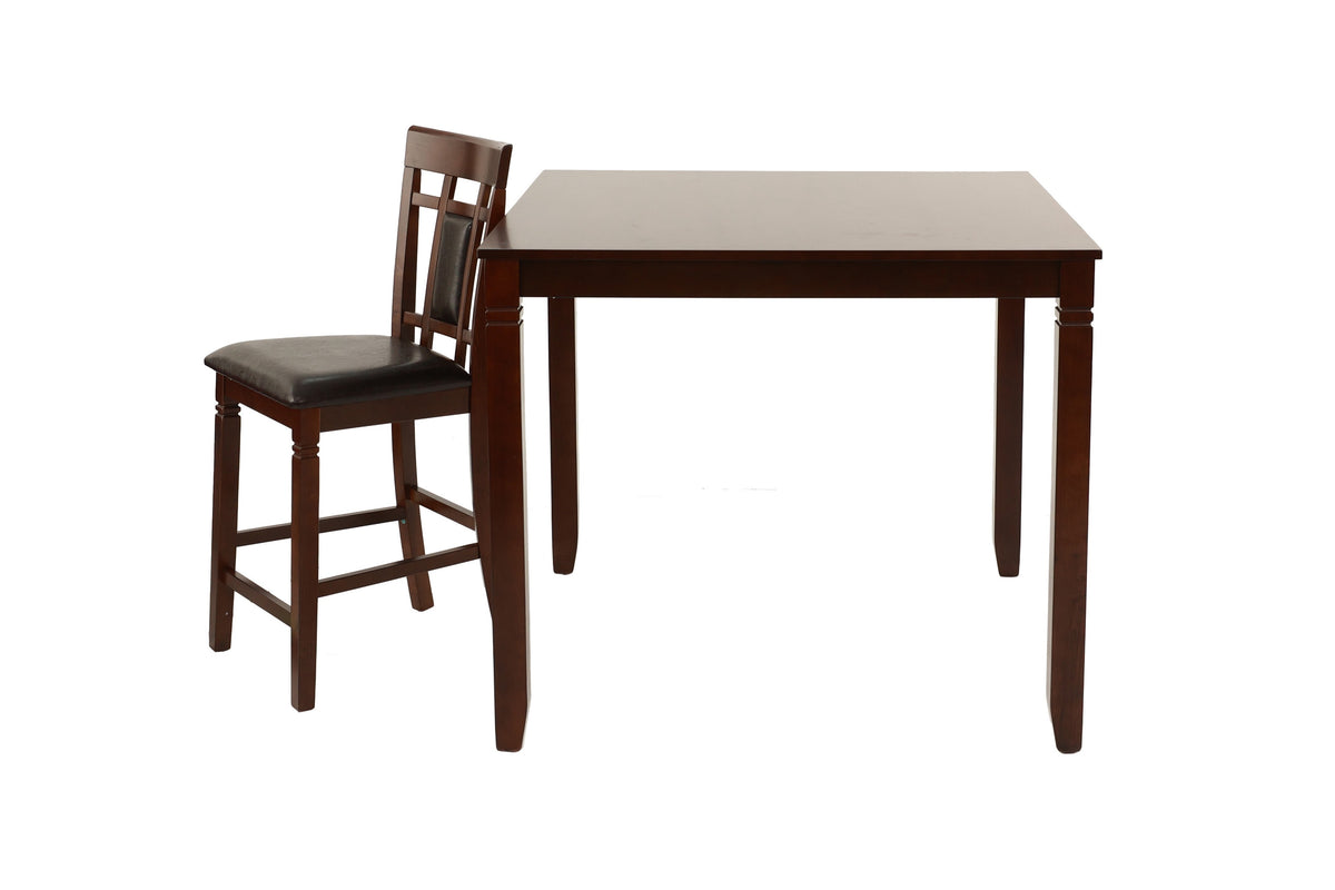 5-Pcs Counter Height Dining Set - Cherry Finish