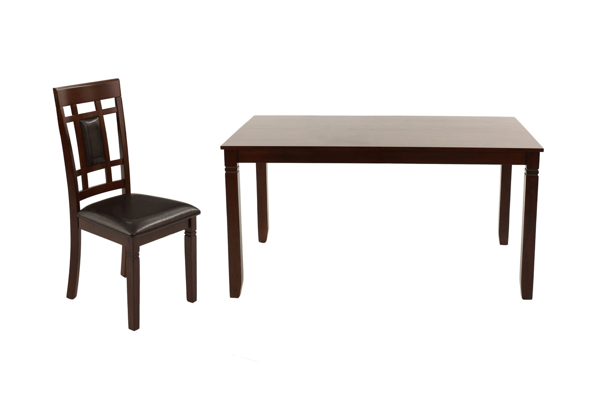 7-Pcs Dining Set - Cherry Finish