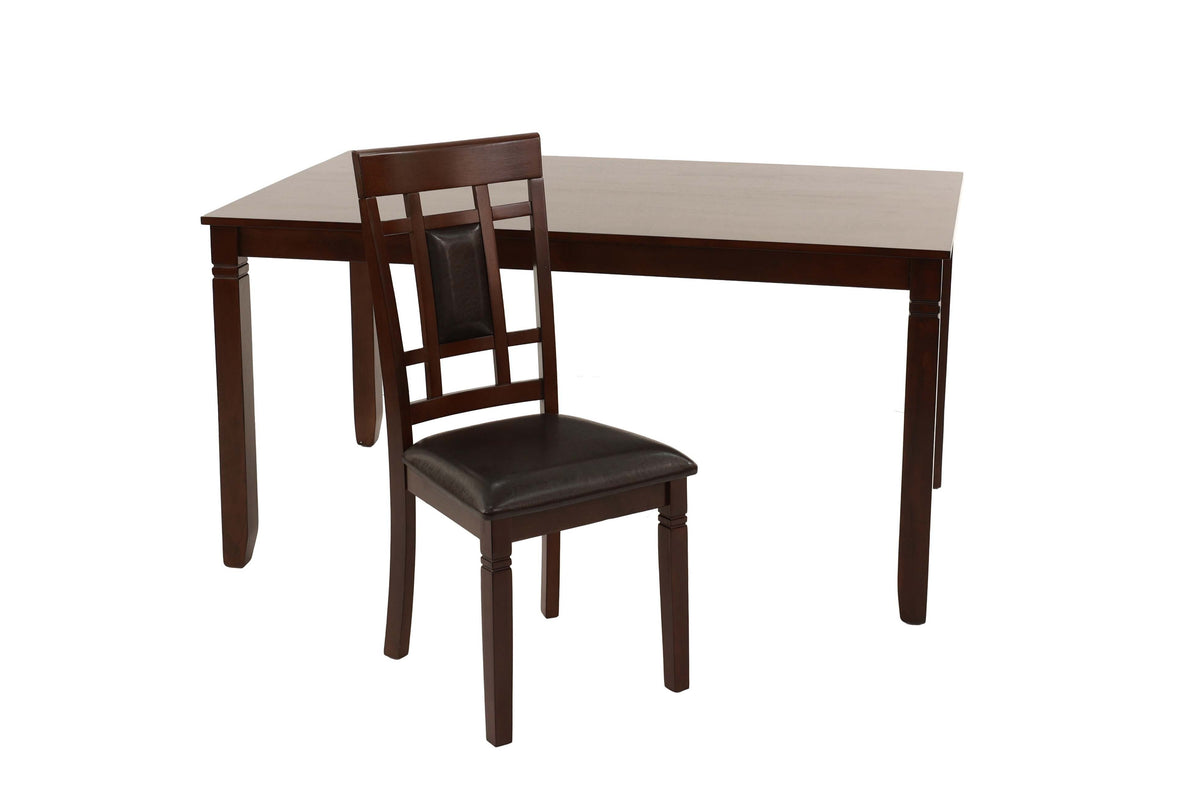 7-Pcs Dining Set - Cherry Finish
