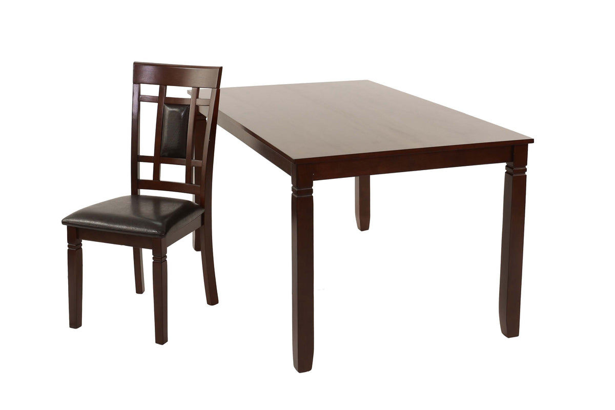 7-Pcs Dining Set - Cherry Finish