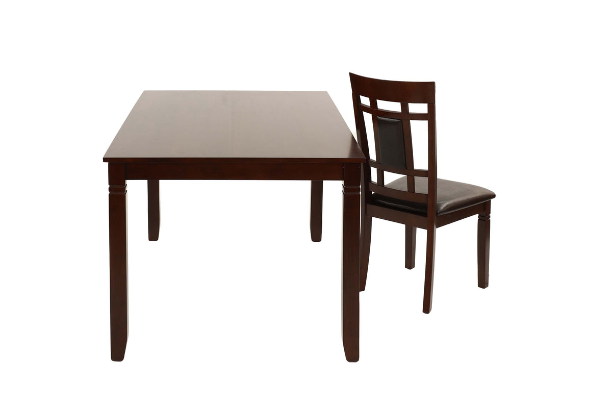 7-Pcs Dining Set - Cherry Finish