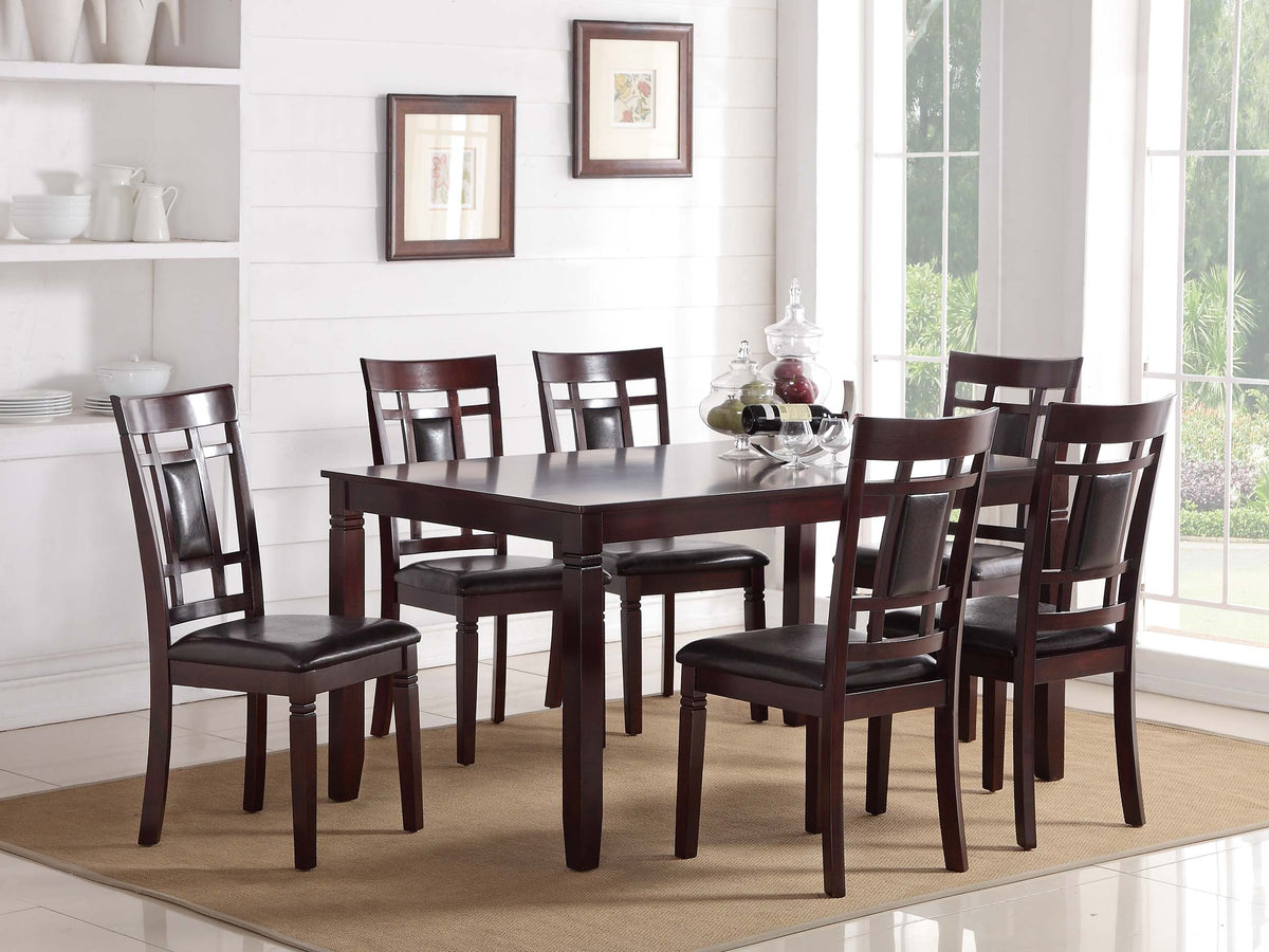7-Pcs Dining Set - Cherry Finish