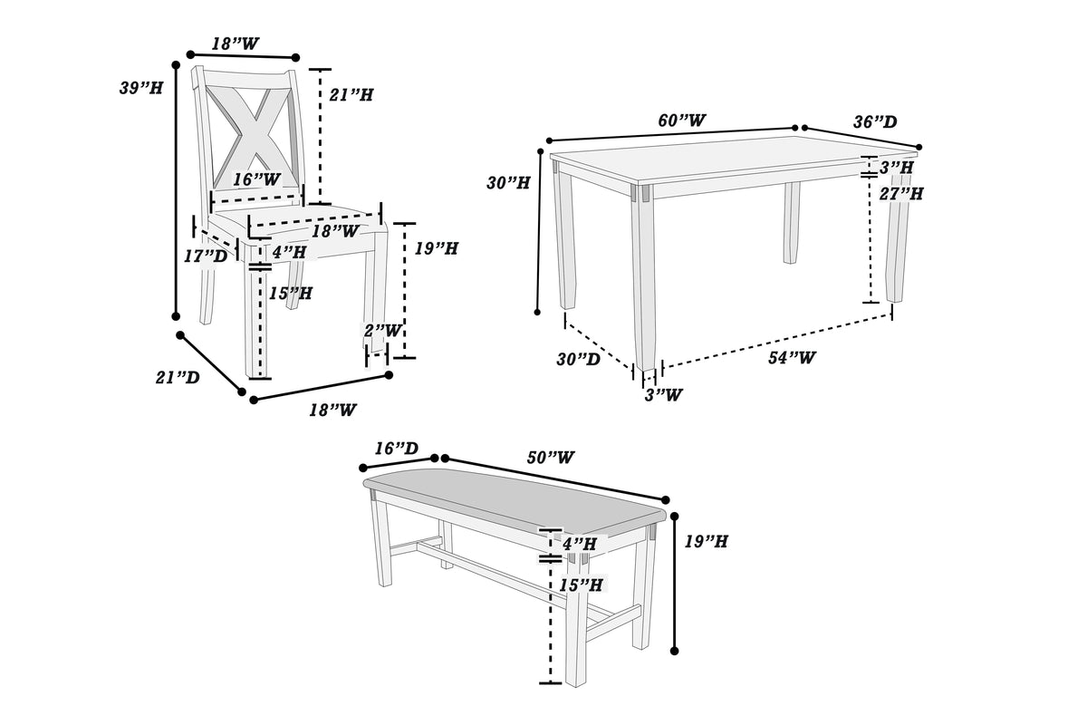 6-Pcs Dining Set - Espresso
