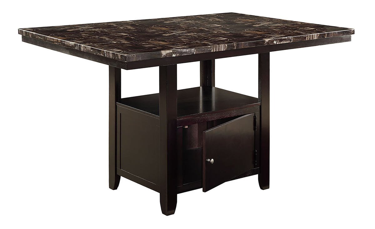Counter Height Table W/Storgae - Espresso