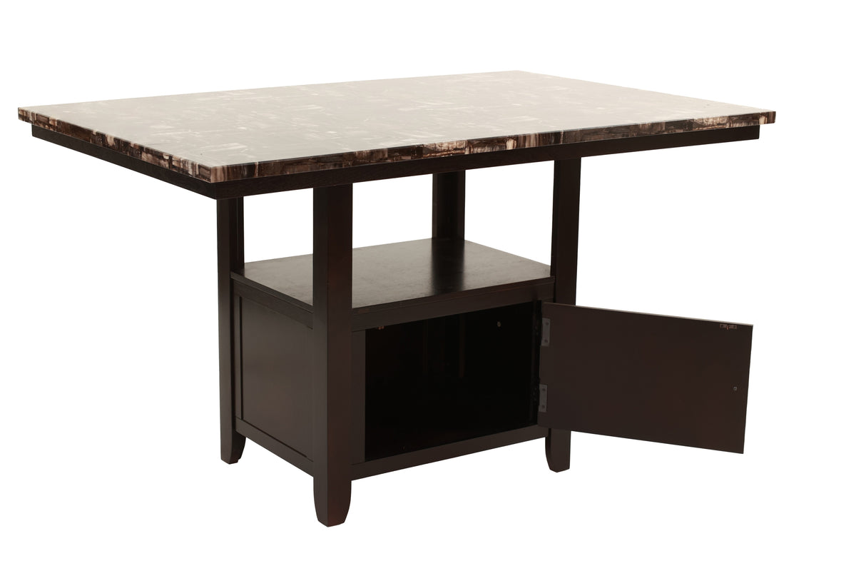 Counter Height Table W/Storgae - Espresso
