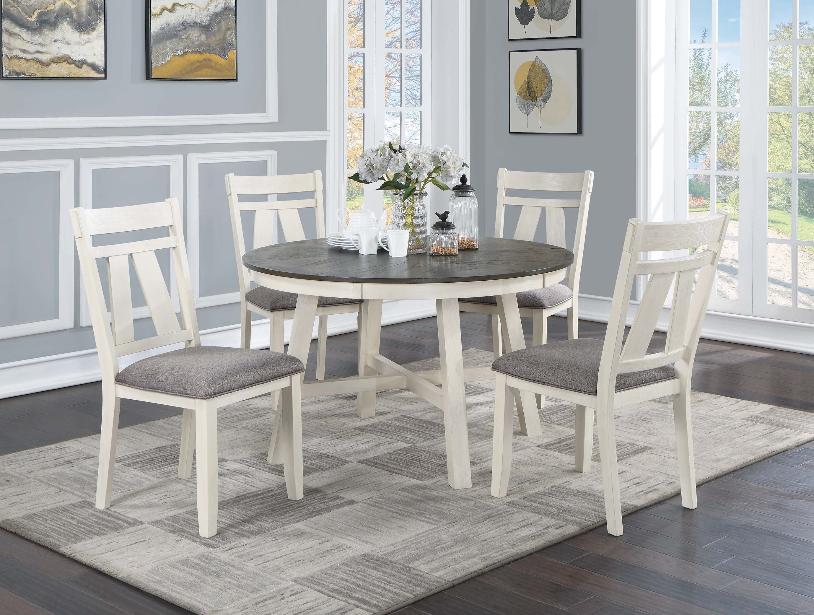 Dining Table - White + Grey