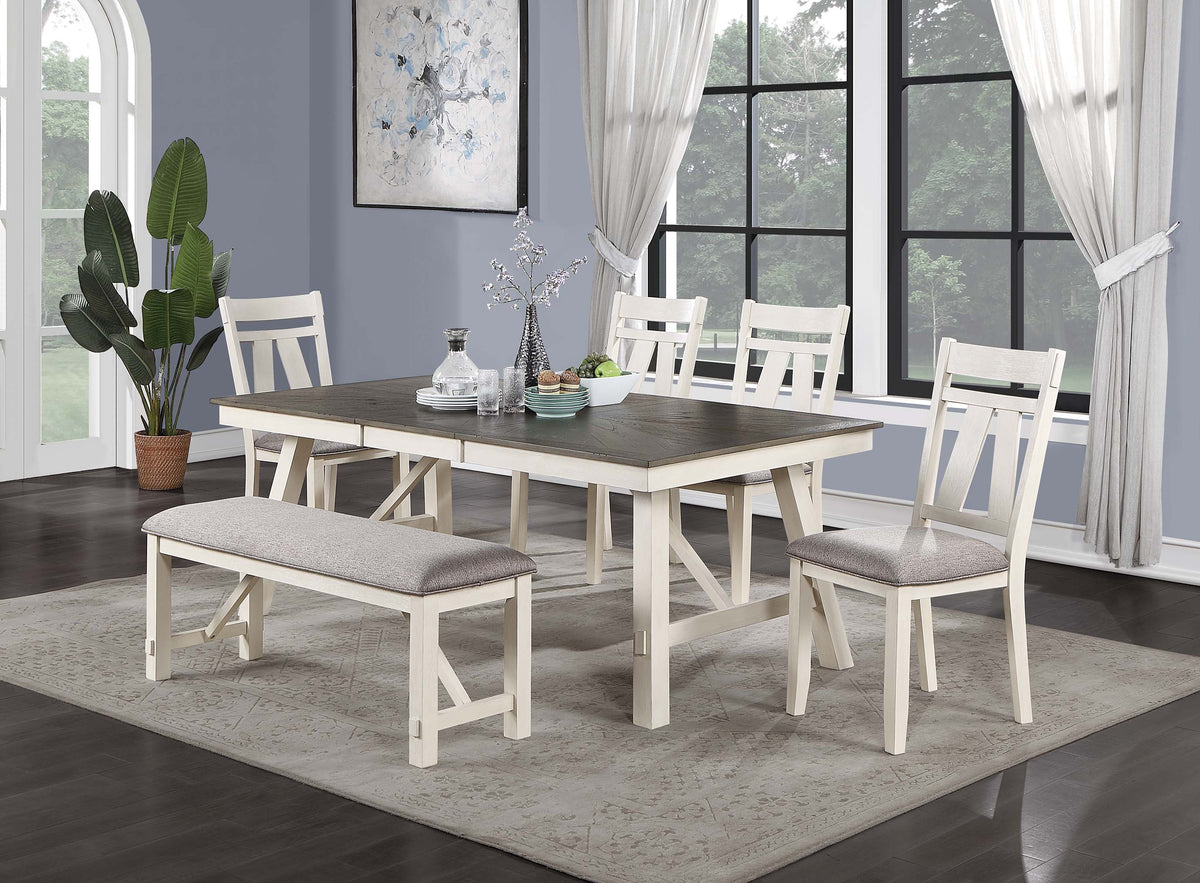 Dining Table - White + Grey