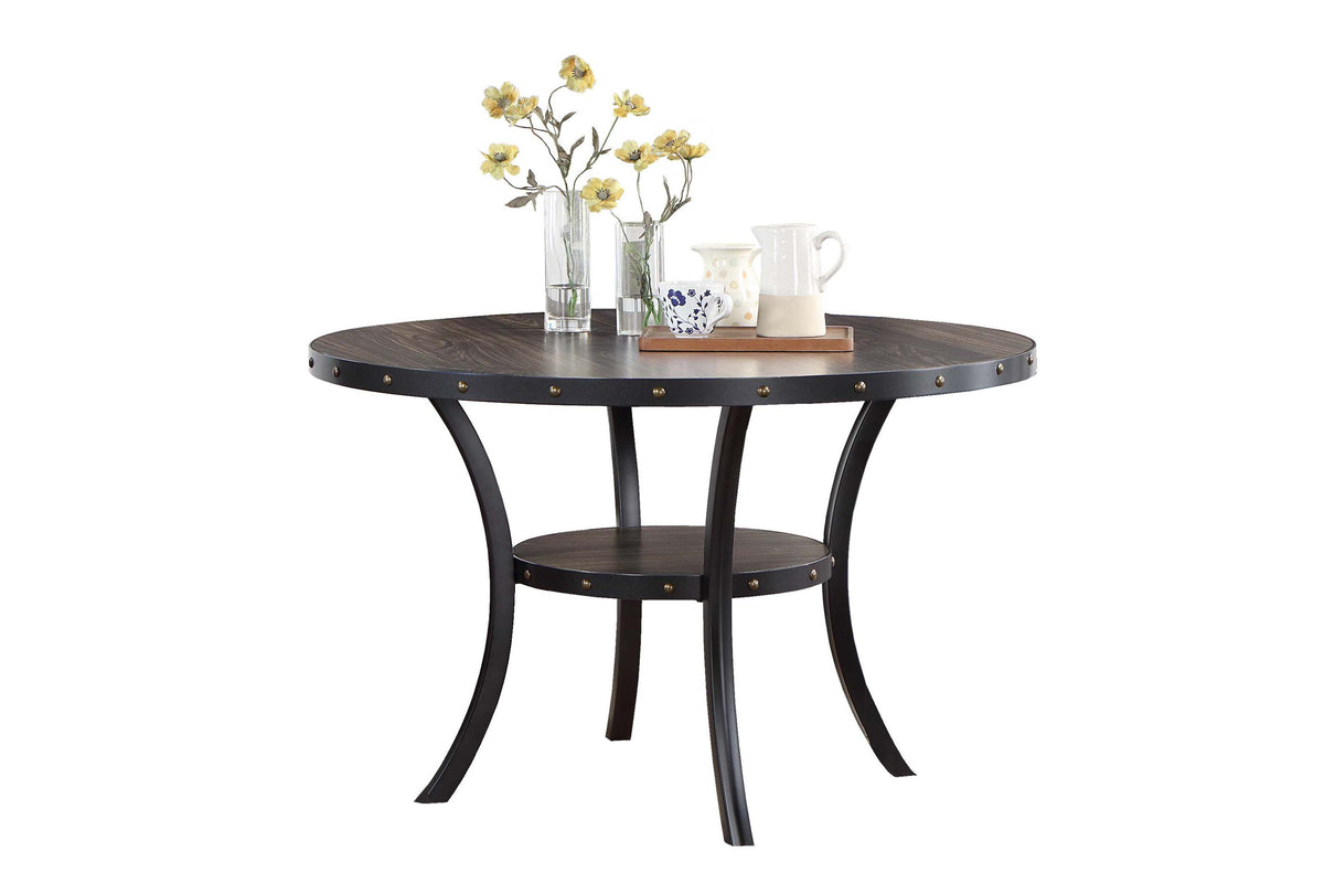Dining Table - Black/Dark Oak Top