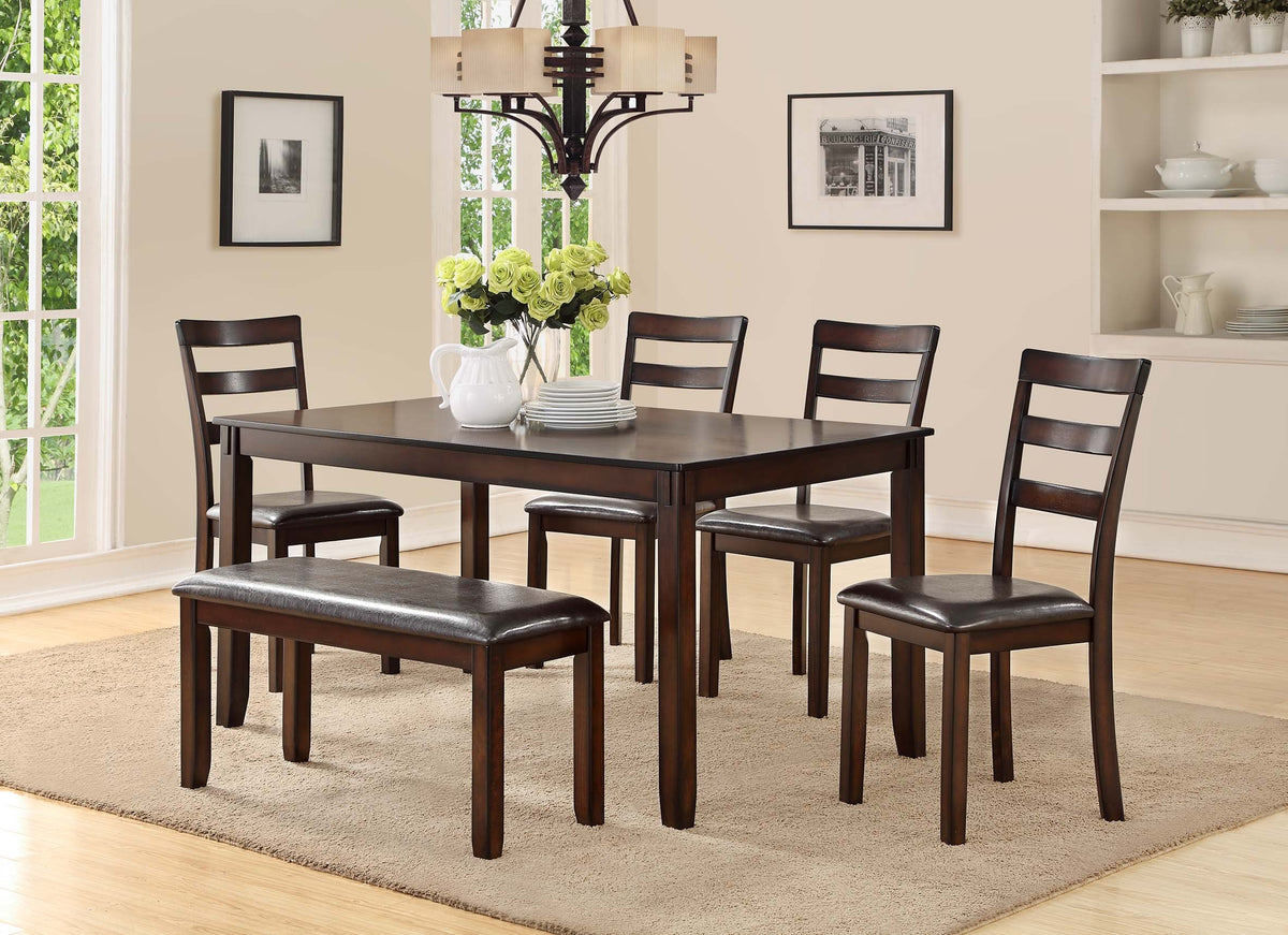 6-Pcs Dining Set - Cherry Finish