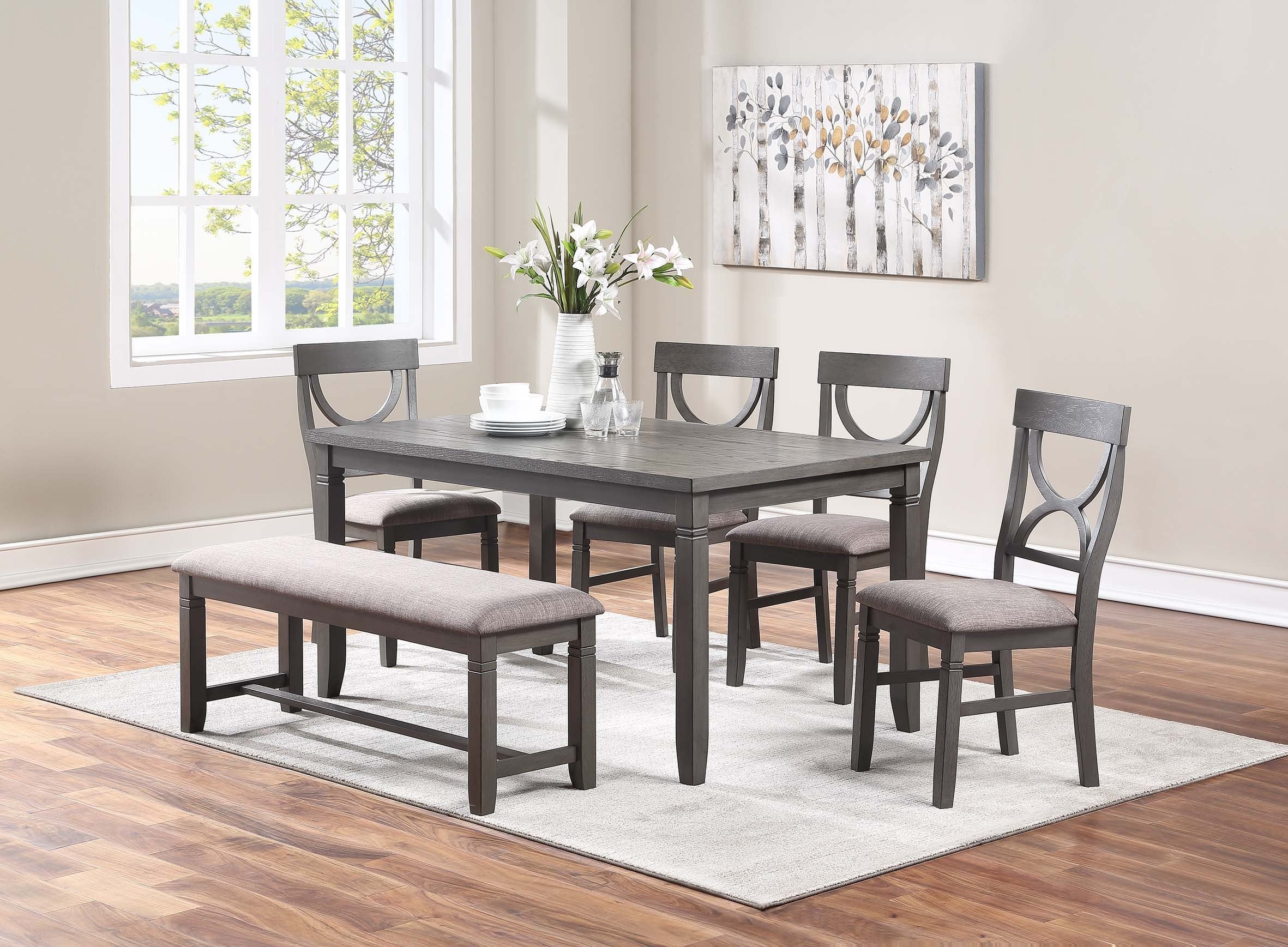 6-Pc Dining Set - Grey