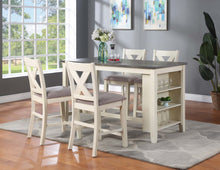 Load image into Gallery viewer, Counter Height Dining Table - White + Grey