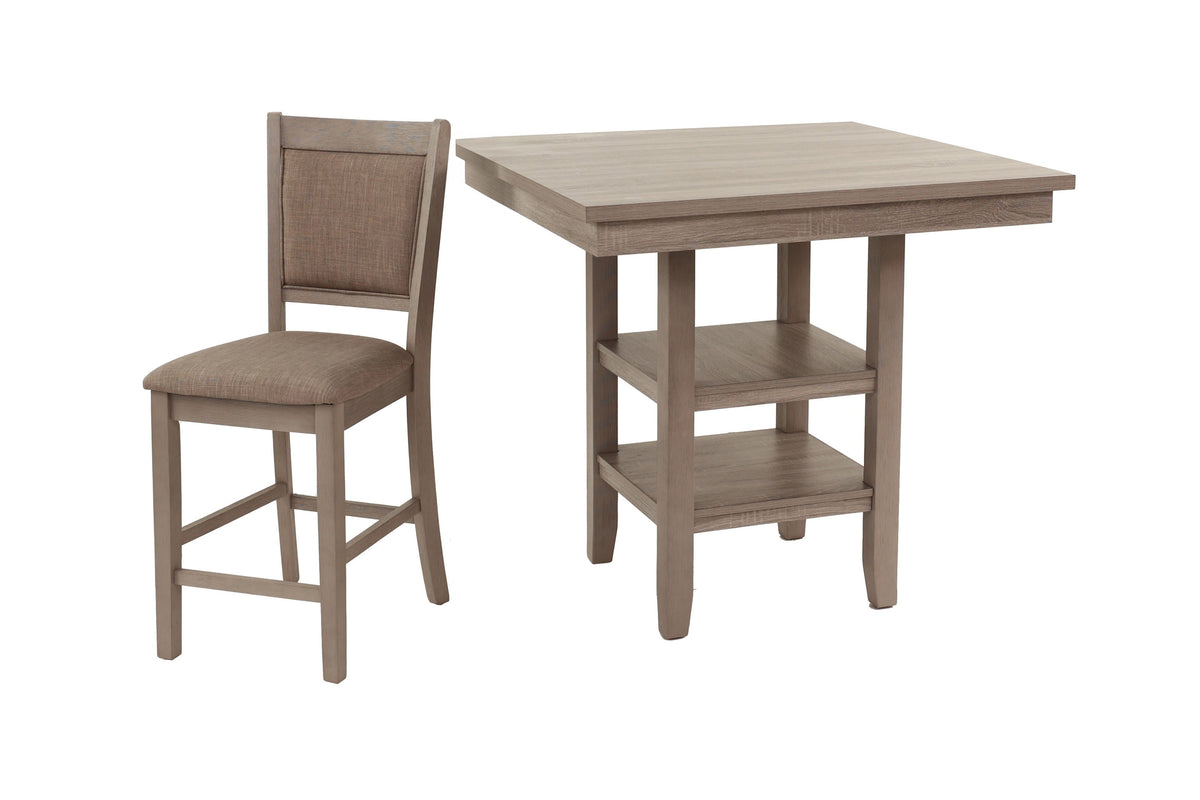 5-Pcs Counter Height Dining Set - Rustic Grey