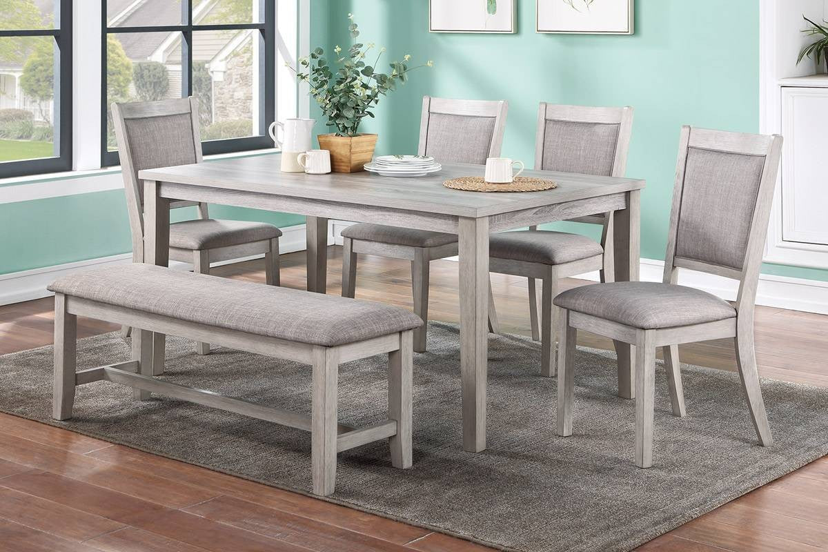 6-Pcs Dining Set - Rustic Grey