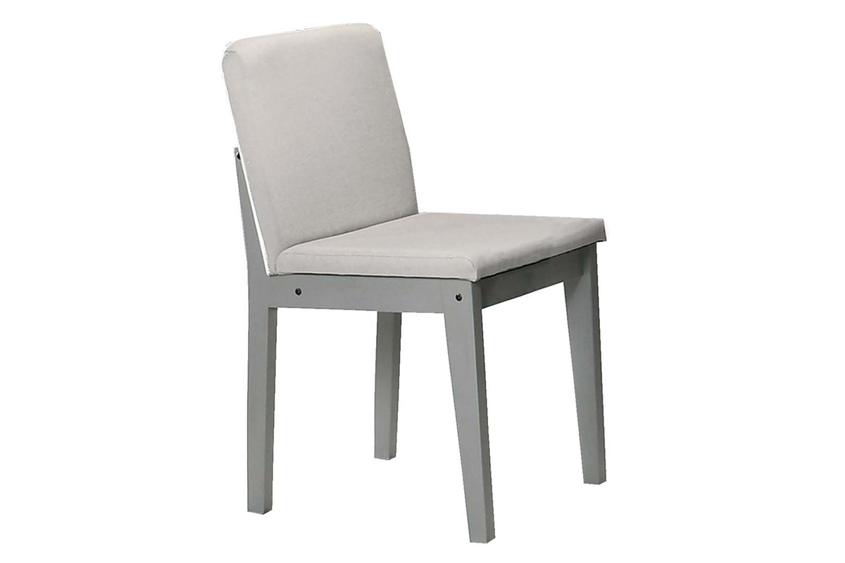 5-Pcs Dining Set - Beige Burlap / Grey Finish