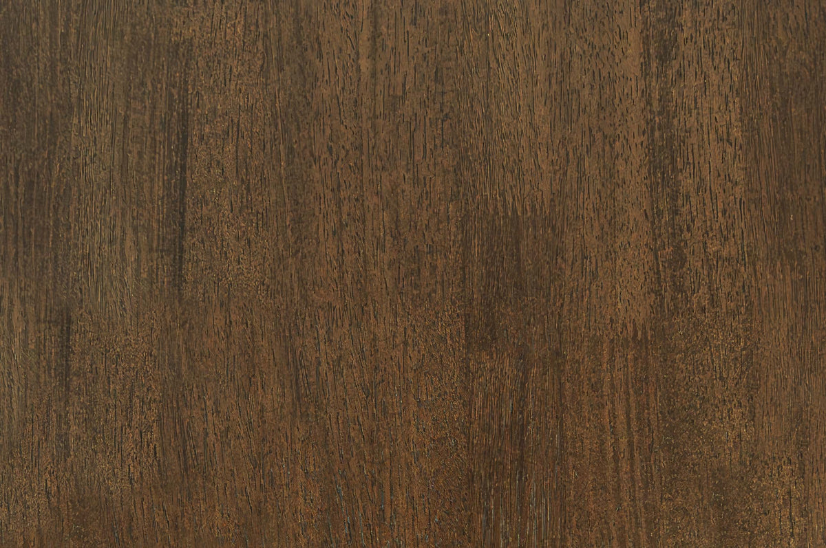 5-Pcs Dining Set - Beige Burlap / Dark Walnut Finish
