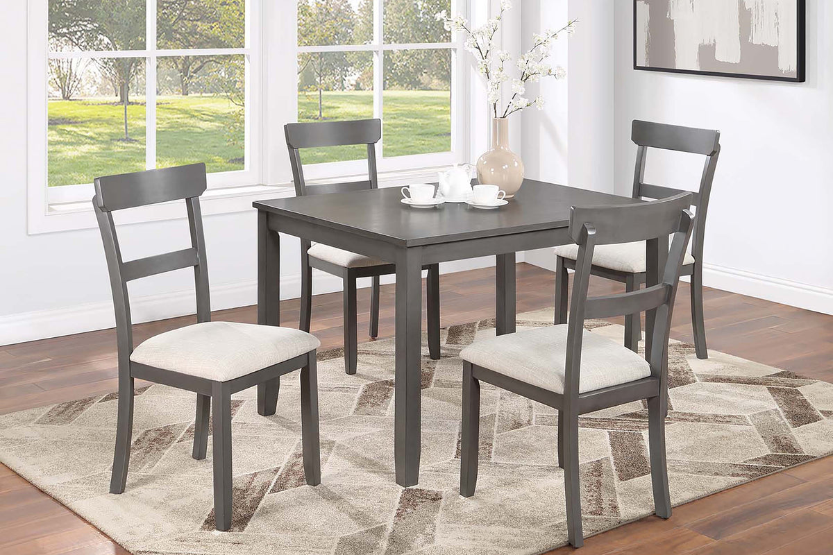 5-Pcs Dining Set - Grey