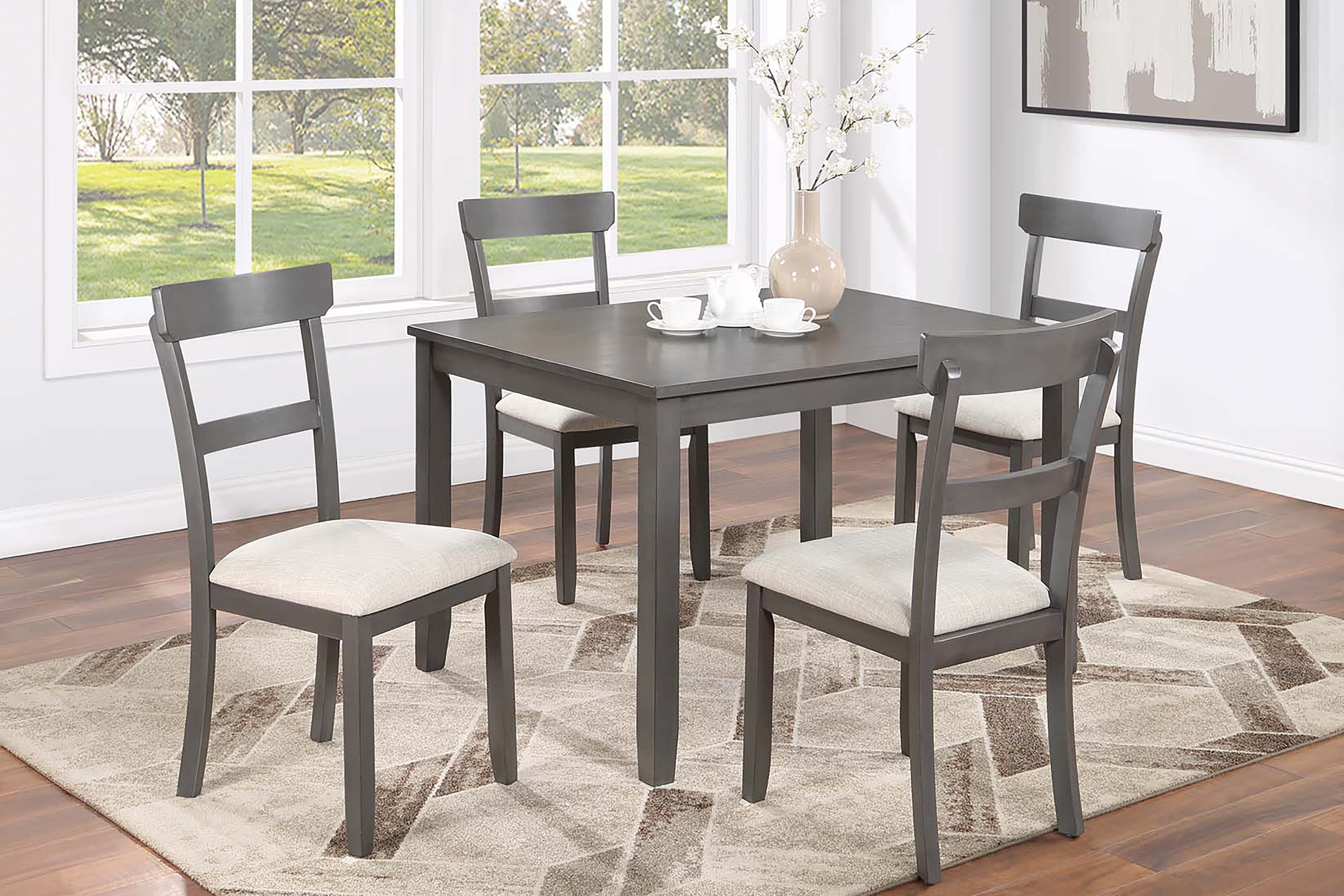5-Pcs Dining Set - Grey