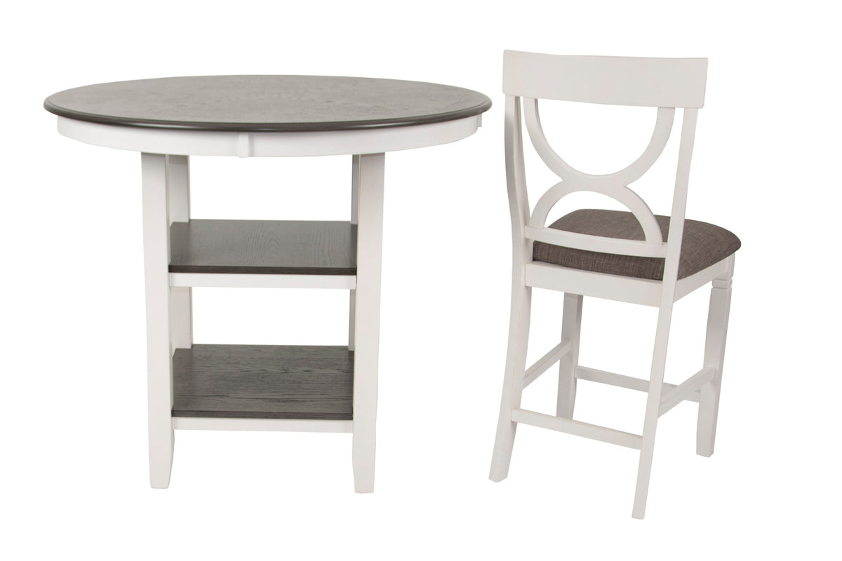 5-Pcs Counter High - White + Grey