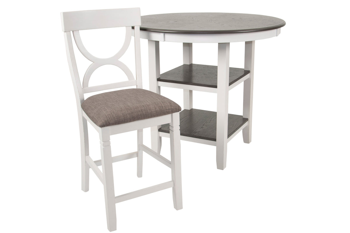 5-Pcs Counter High - White + Grey