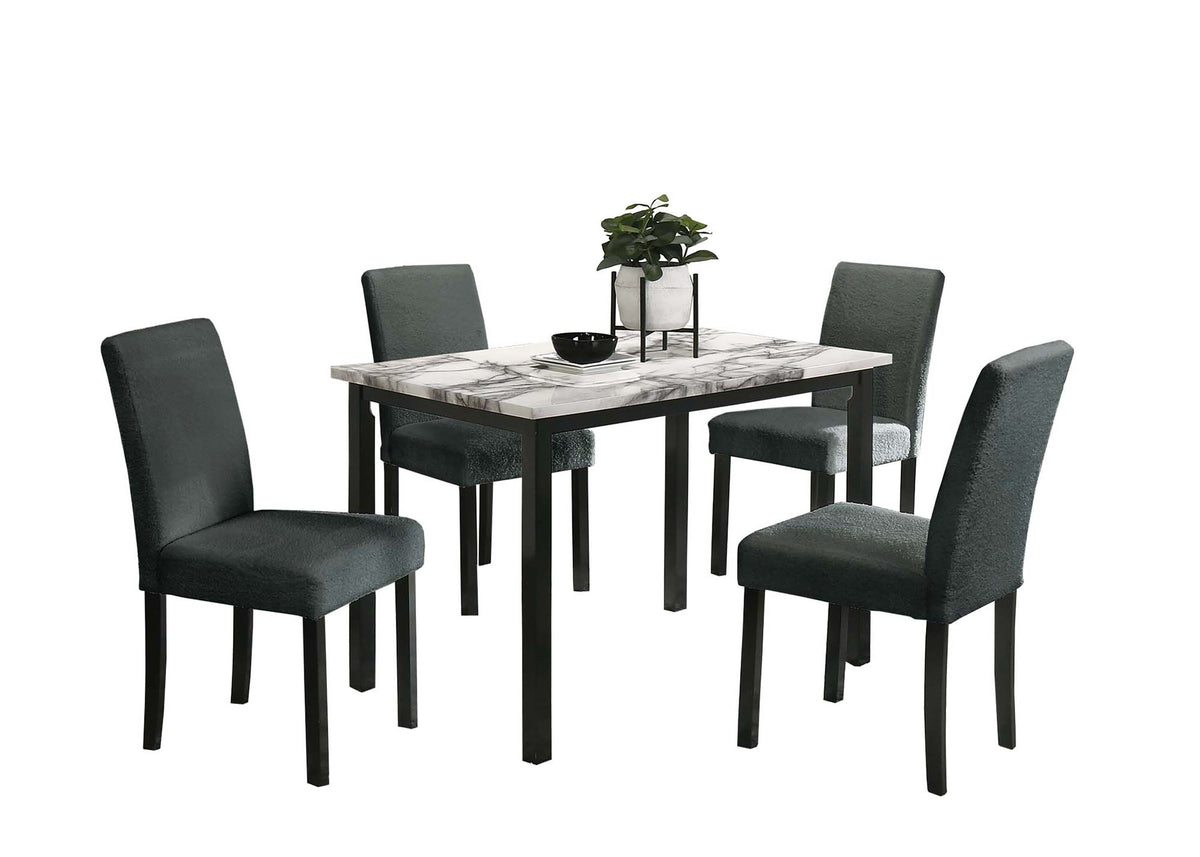 5-Pcs Dining Set - Black