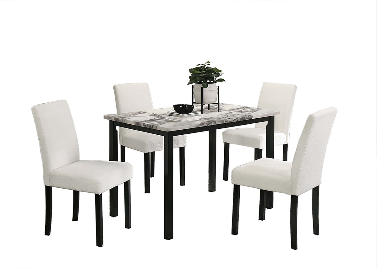 5-Pcs Dining Set - Black
