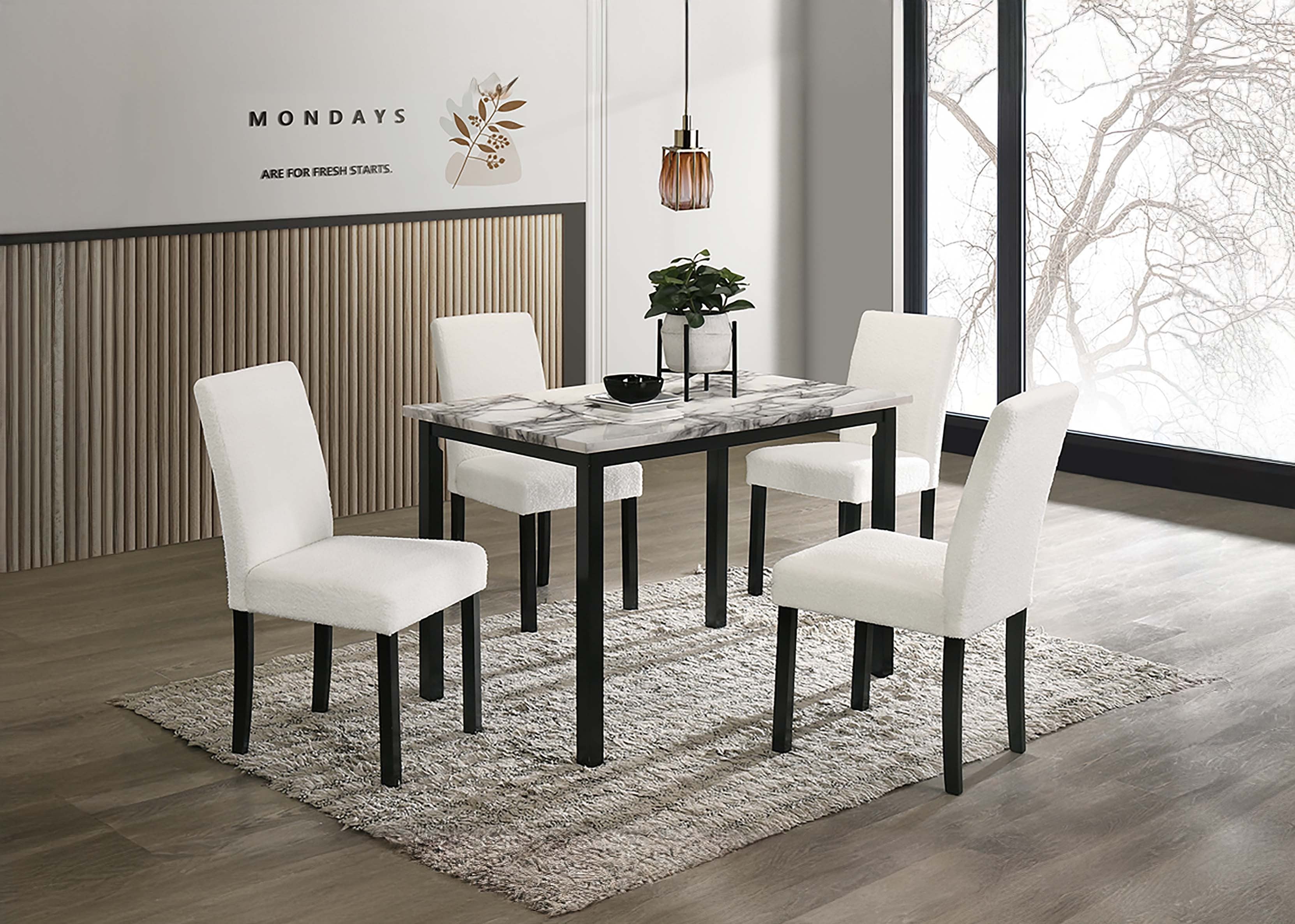 5-Pcs Dining Set - Black