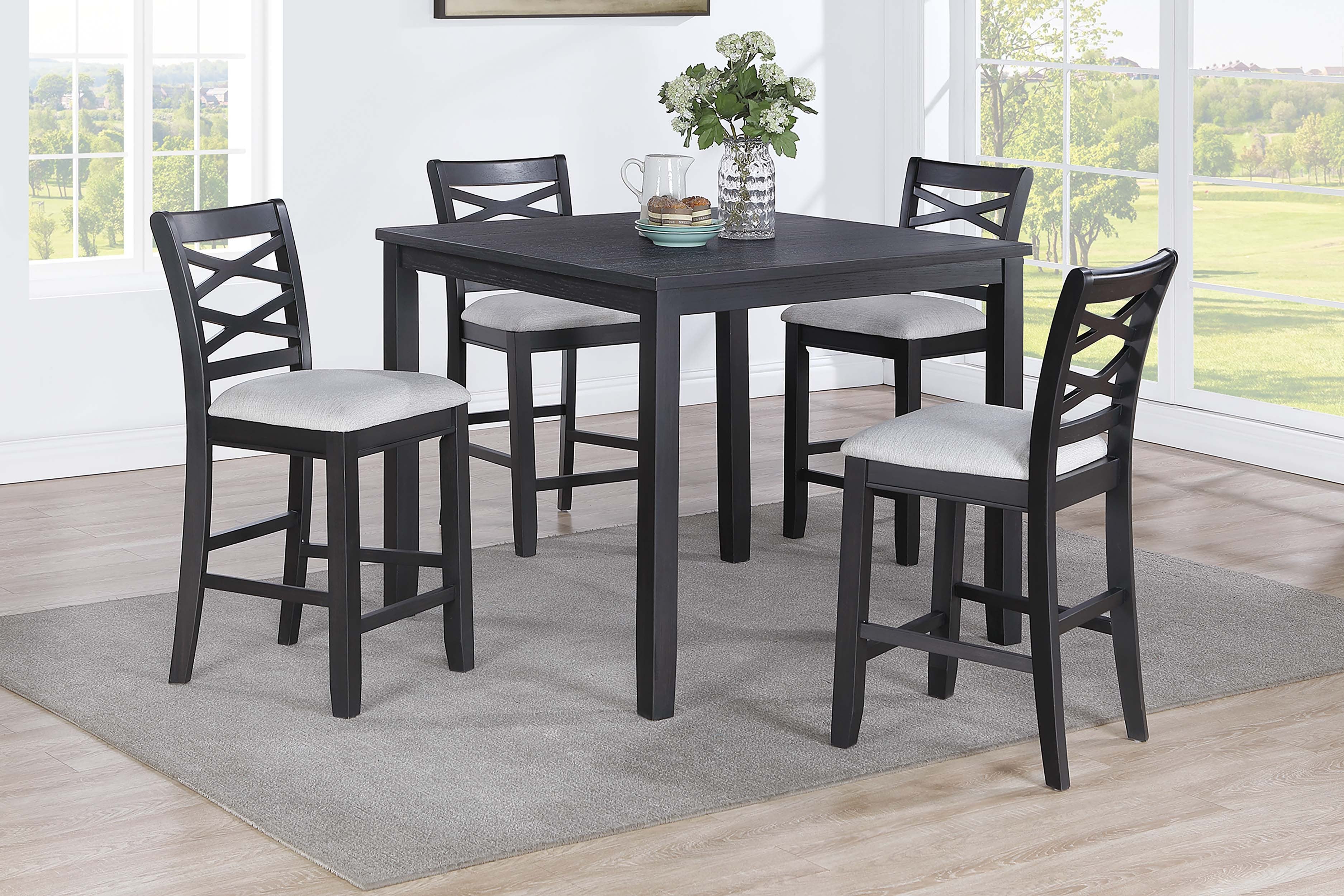 5-Piece Counter Height Table - Charcoal