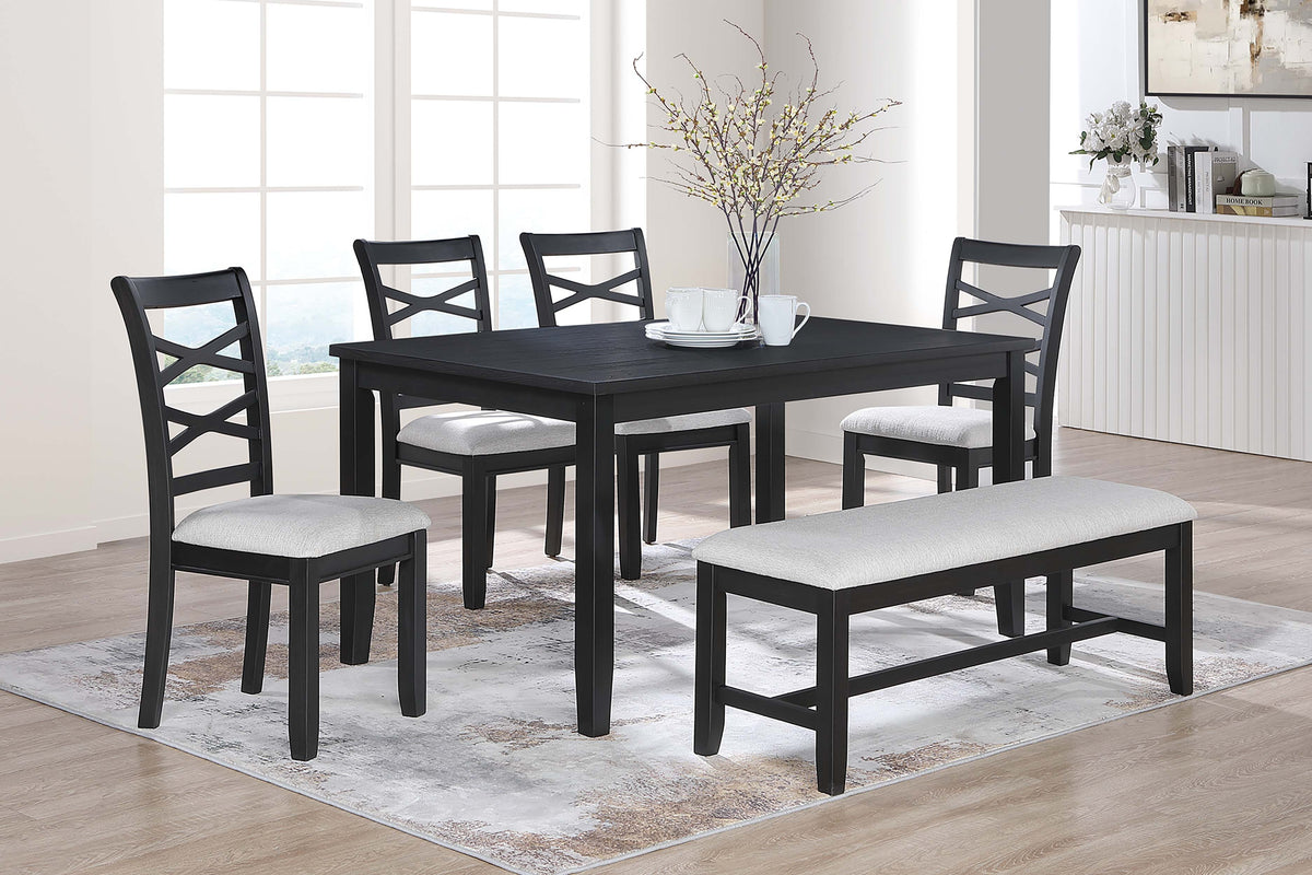 6-Pc Dining Set - Charcoal