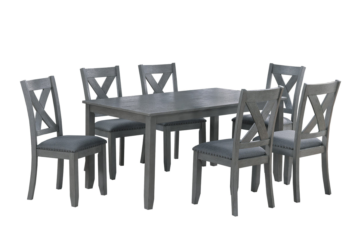 7-Pc Dining Set - Gray