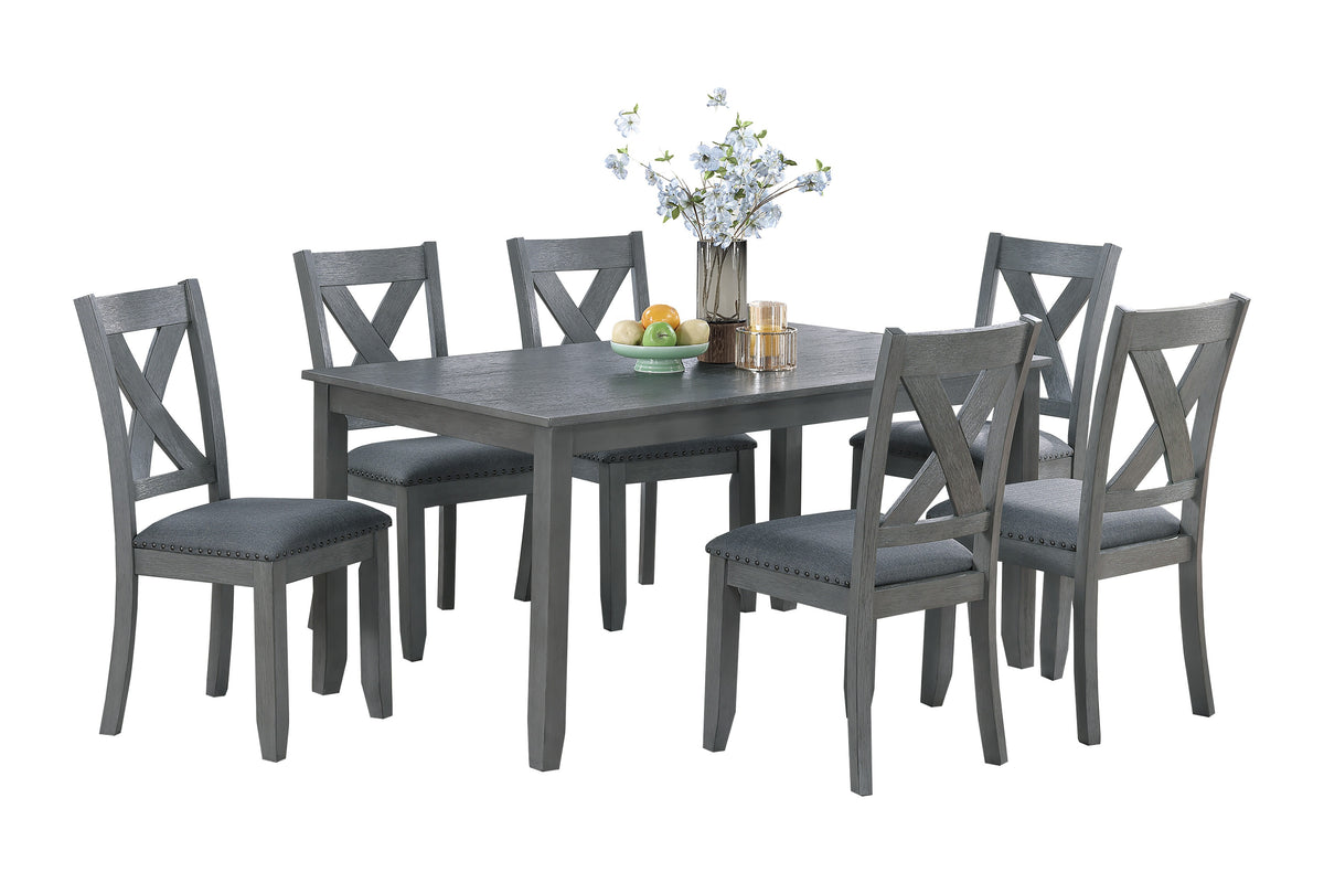 7-Pc Dining Set - Gray